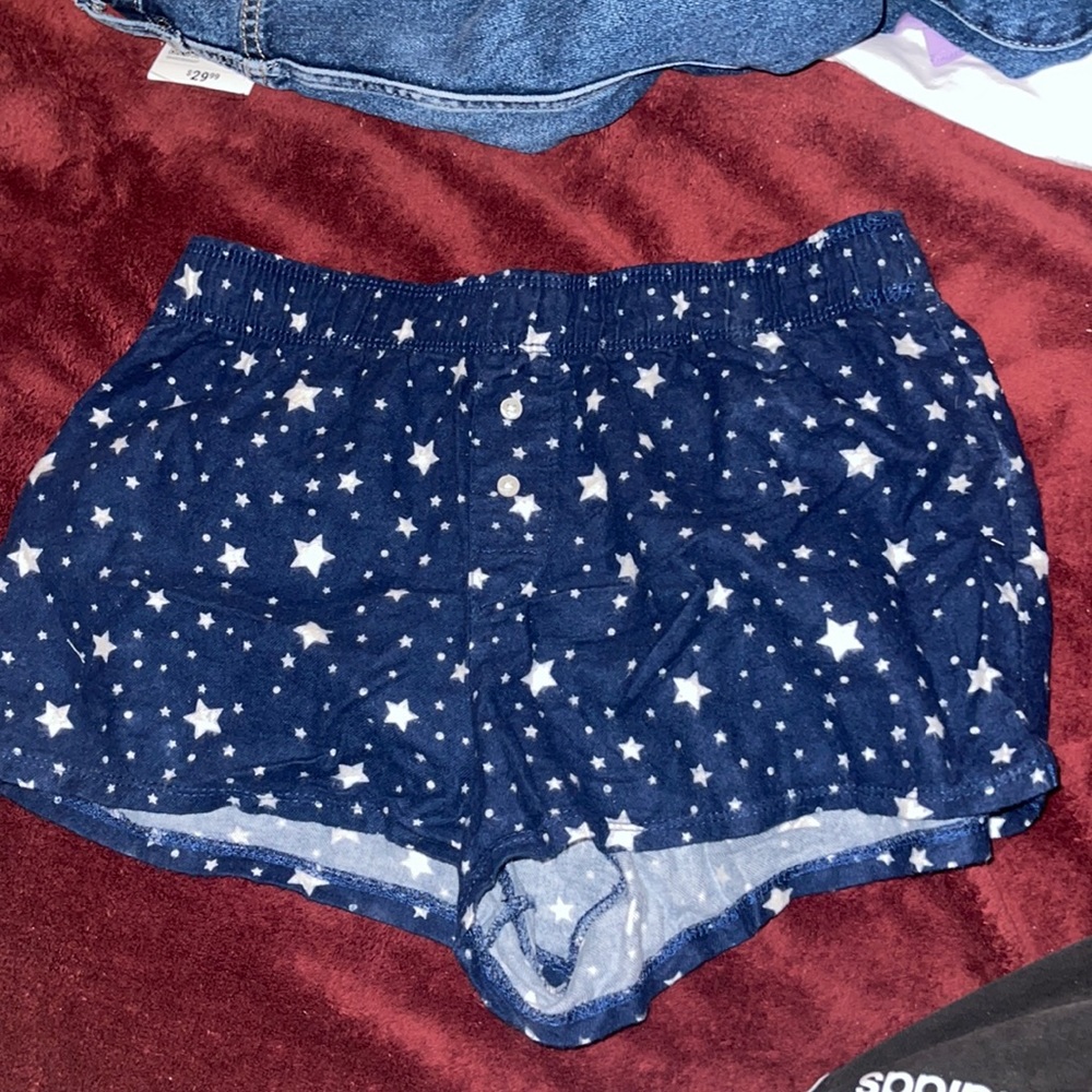 Dark blue sleeping shorts. Very soft and comfortable